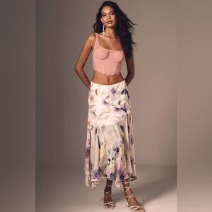 By Anthropologie Mesh Corset Top Large